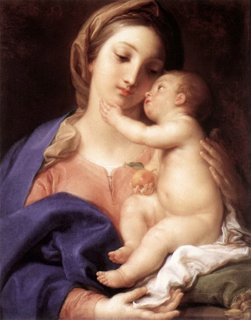 Madonna col Bambino - Galleria Borghese, Rome, Batoni Pompeo
